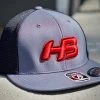 Headbanger Sports I8501 Cap America Flexfit Performance Trucker Mesh Back Hat: Graphite / Red