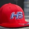 Headbanger Sports Exclusive I8508 Flexfit Aerated Performance Hat: Red / Carolina Blue