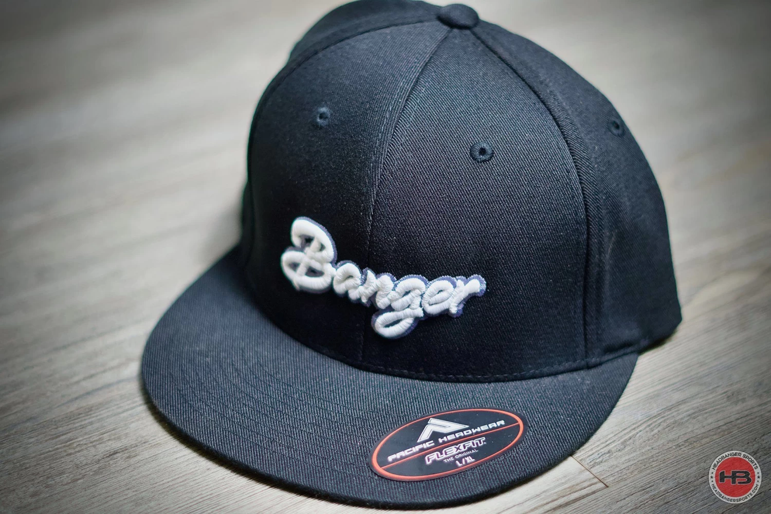 HB Sports Exclusive ES811 Fitted Hat: BANGER BLK 1 HB Sports Exclusive ES811 Fitted Hat: BANGER BLK