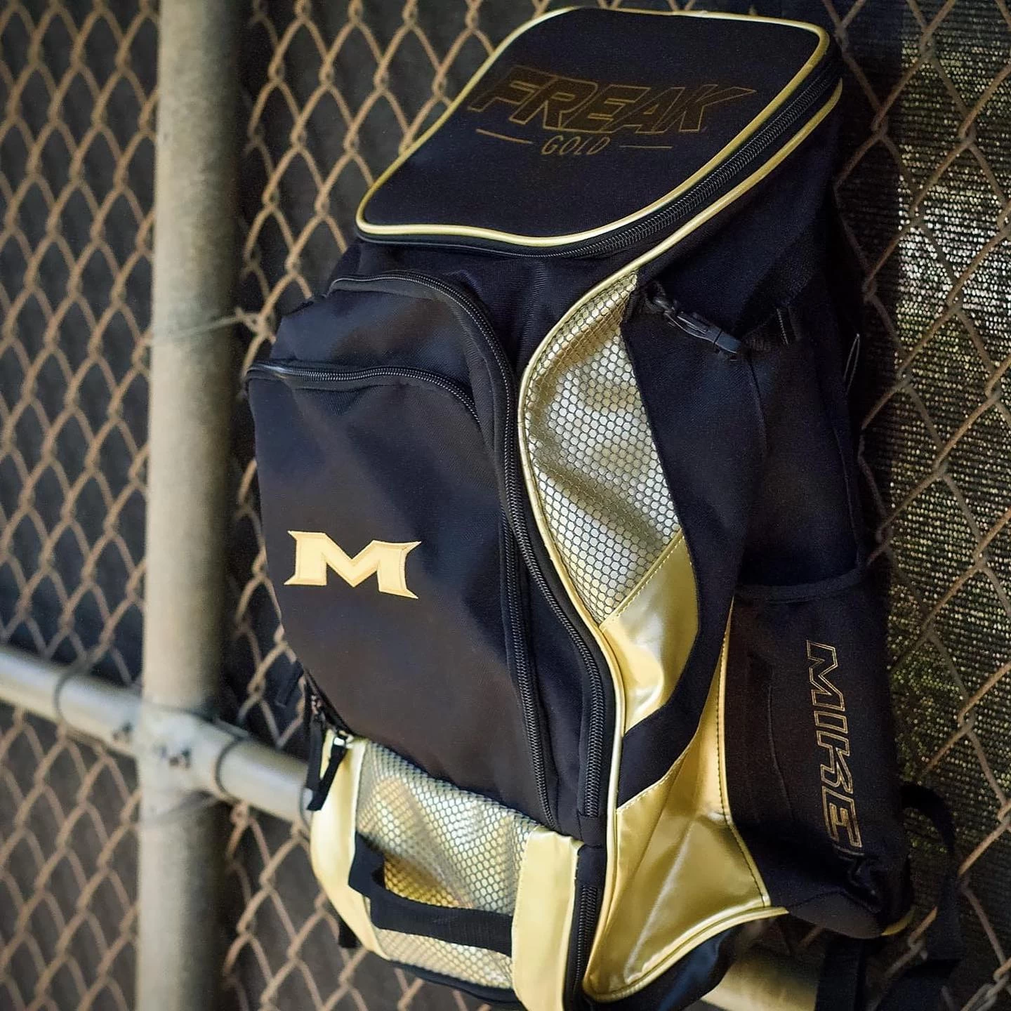 2022 Miken MK7X Baseball & Softball Backpack (Freak Gold Series): MKMK7X-BP-GLD 2 2022 Miken MK7X Baseball & Softball Backpack (Freak Gold Series): MKMK7X-BP-GLD - Image 2