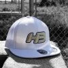 Headbanger Sports I8501 Cap America Flexfit Performance Trucker Mesh Back Hat: White & Gold