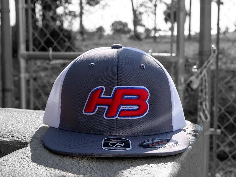 Headbanger Sports I8501 Cap America Flexfit Performance Trucker Mesh Back Hat: Graphite / White / RWB 1 Headbanger Sports I8501 Cap America Flexfit Performance Trucker Mesh Back Hat: Graphite / White / RWB