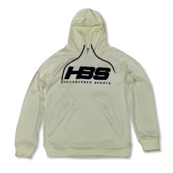 Headbanger Sports Performance Fleece Line Hoodie W/ Kangaroo Pocket: Cream