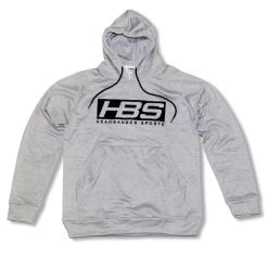 Headbanger Sports Performance Fleece Line Hoodie W/ Kangaroo Pocket: Heather Gray