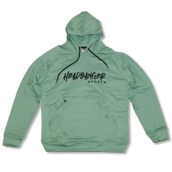 Headbanger Sports Performance Fleece Line Hoodie W/ Kangaroo Pocket: Seafoam Green