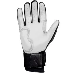 Bruce Bolt PREMIUM PRO Chrome Series Long Cuff Batting Gloves: Black -Baseball Supply Store LC CHRB PALM
