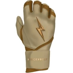 Bruce Bolt PREMIUM PRO Gold Series Batting Gloves: Long Cuff -Baseball Supply Store LC GLD RIGHT