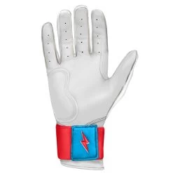 Bruce Bolt PREMIUM PRO BRINSON Series Long Cuff Batting Gloves: White -Baseball Supply Store LC LBW PALM
