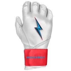 Bruce Bolt PREMIUM PRO BRINSON Series Long Cuff Batting Gloves: White -Baseball Supply Store LC LBW RIGHT