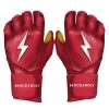 Bruce Bolt PREMIUM PRO Long Cuff Batting Gloves: Red