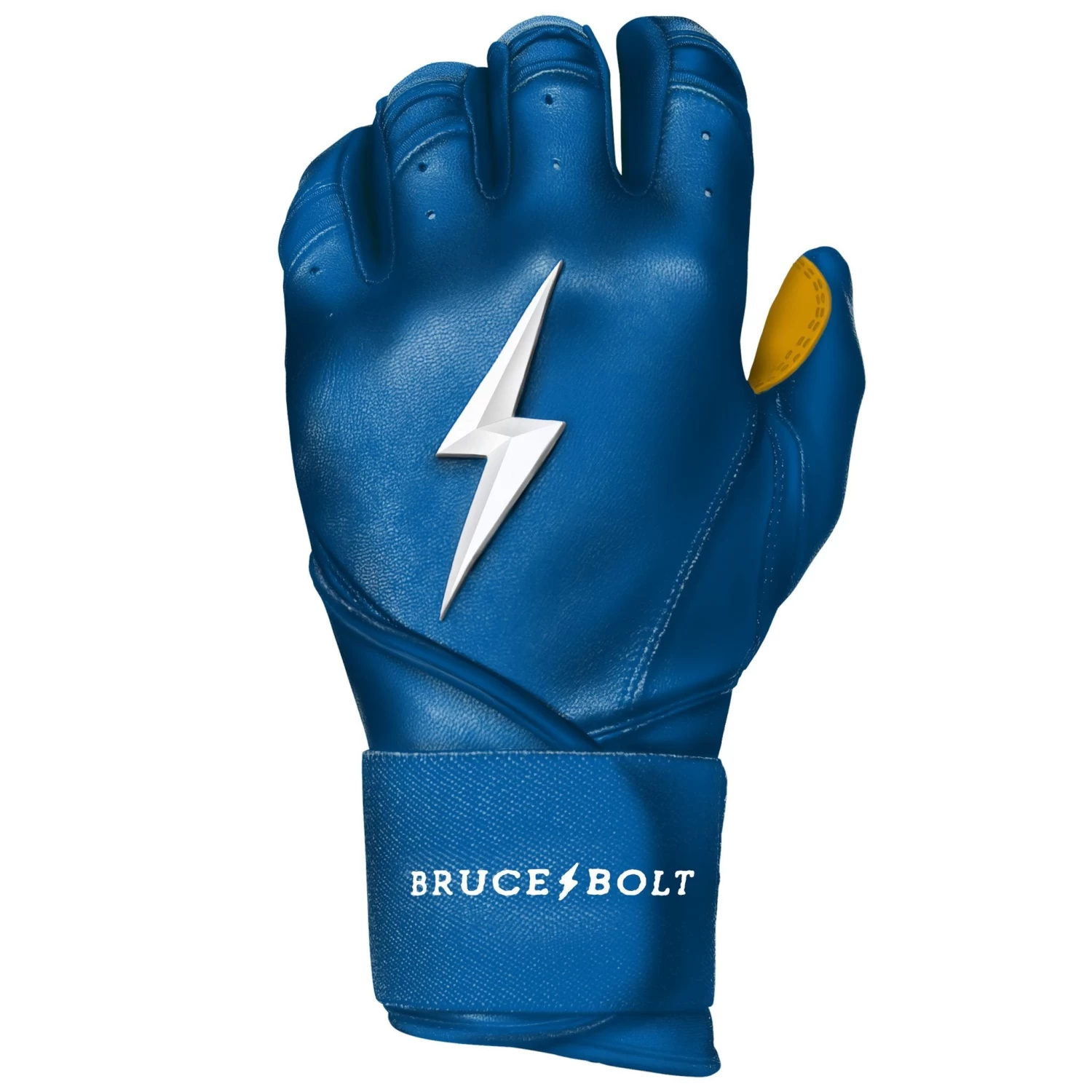 Bruce Bolt PREMIUM PRO Long Cuff Batting Gloves: Royal 3 Bruce Bolt PREMIUM PRO Long Cuff Batting Gloves: Royal - Image 3