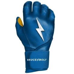 Bruce Bolt PREMIUM PRO Long Cuff Batting Gloves: Royal 10 Bruce Bolt PREMIUM PRO Long Cuff Batting Gloves: Royal -Baseball Supply Store LC ROYG RIGHT
