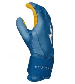 Bruce Bolt PREMIUM PRO Long Cuff Batting Gloves: Royal 11 Bruce Bolt PREMIUM PRO Long Cuff Batting Gloves: Royal -Baseball Supply Store LC ROYG SIDE