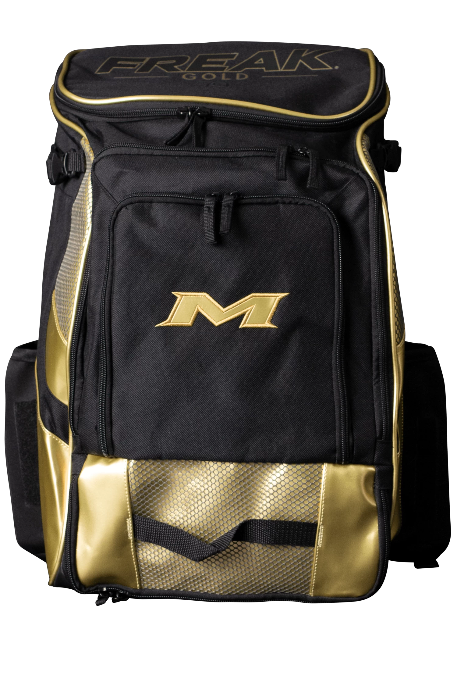 2022 Miken MK7X Baseball & Softball Backpack (Freak Gold Series): MKMK7X-BP-GLD 1 2022 Miken MK7X Baseball & Softball Backpack (Freak Gold Series): MKMK7X-BP-GLD