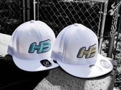 Headbanger Sports I8501 Cap America Flexfit Performance Trucker Mesh Back Hat: White & Gold -Baseball Supply Store MatteGold2