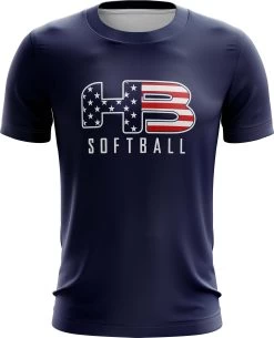 Headbanger Sports Exclusive " HB Sports Softball" Short Sleeve Jersey -Baseball Supply Store NavySoftball