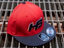 Headbanger Sports I8503 Cap America Flexfit Perforated Performance Hat: Red & Black -Baseball Supply Store Red2