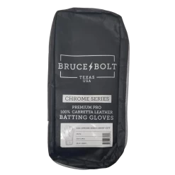 Bruce Bolt PREMIUM PRO Chrome Series Short Cuff Batting Gloves: White 11 Bruce Bolt PREMIUM PRO Chrome Series Short Cuff Batting Gloves: White -Baseball Supply Store SC CHRW BAG
