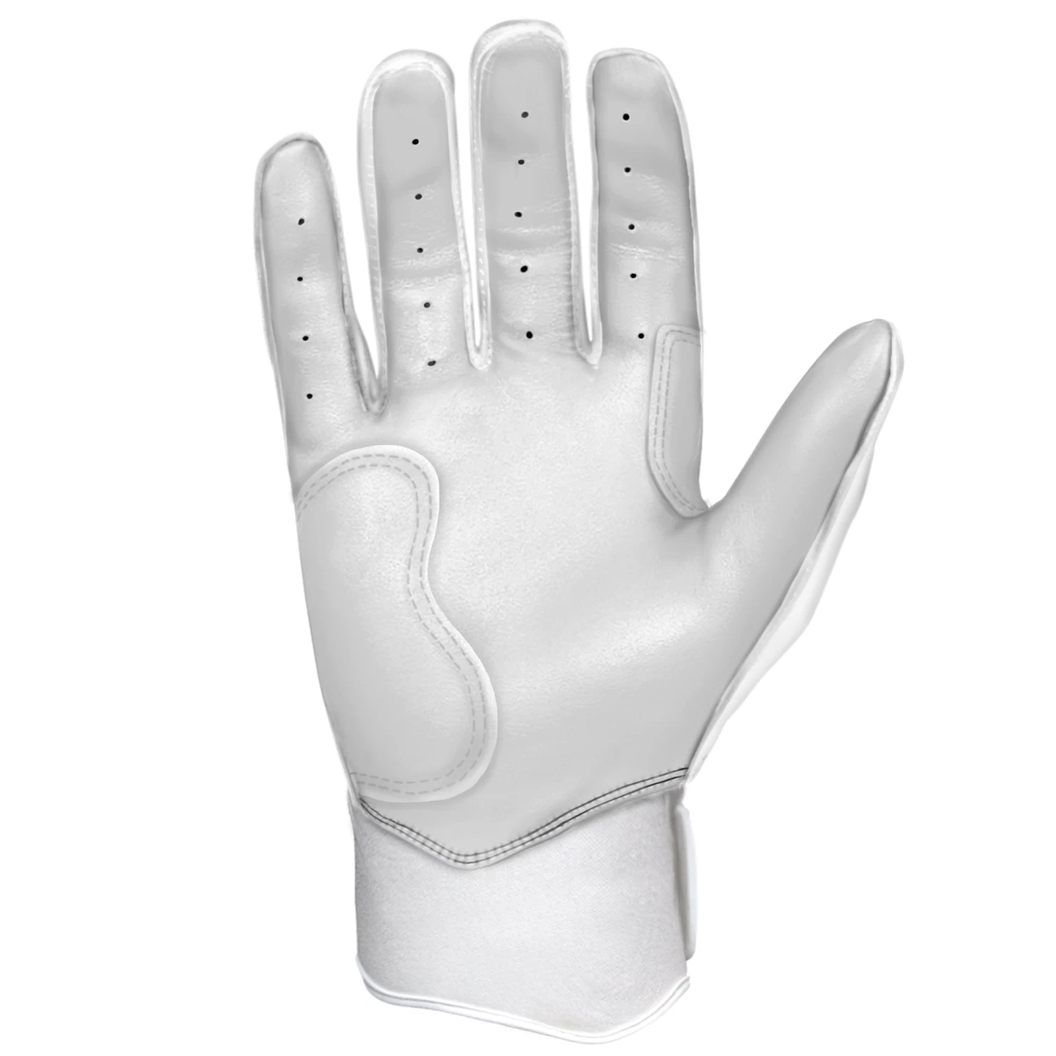 Bruce Bolt PREMIUM PRO Chrome Series Short Cuff Batting Gloves: White 7 Bruce Bolt PREMIUM PRO Chrome Series Short Cuff Batting Gloves: White - Image 7