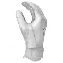 Bruce Bolt PREMIUM PRO Chrome Series Short Cuff Batting Gloves: White 17 Bruce Bolt PREMIUM PRO Chrome Series Short Cuff Batting Gloves: White -Baseball Supply Store SC CHRW SIDE