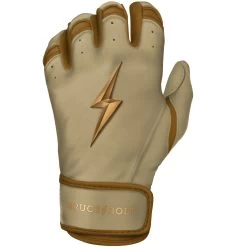 Bruce Bolt PREMIUM PRO Gold Series Batting Gloves: Short Cuff -Baseball Supply Store SC GLD LEFT