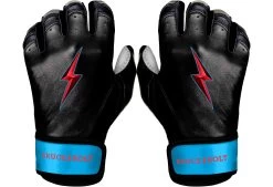Bruce Bolt PREMIUM PRO BRINSON Series Short Cuff Batting Gloves: Black