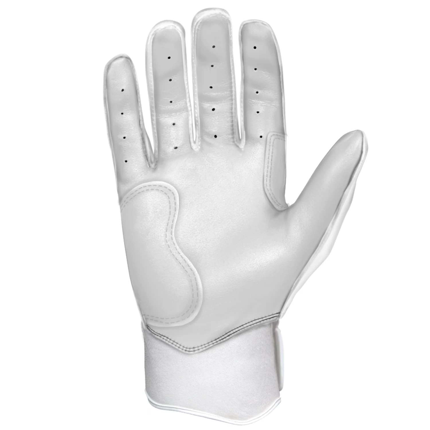 Bruce Bolt PREMIUM PRO BRINSON Series Short Cuff Batting Gloves: White 3 Bruce Bolt PREMIUM PRO BRINSON Series Short Cuff Batting Gloves: White - Image 3