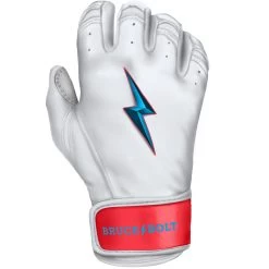 Bruce Bolt PREMIUM PRO BRINSON Series Short Cuff Batting Gloves: White 8 Bruce Bolt PREMIUM PRO BRINSON Series Short Cuff Batting Gloves: White -Baseball Supply Store SC LBW RIGHT