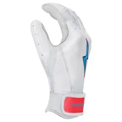 Bruce Bolt PREMIUM PRO BRINSON Series Short Cuff Batting Gloves: White 9 Bruce Bolt PREMIUM PRO BRINSON Series Short Cuff Batting Gloves: White -Baseball Supply Store SC LBW SIDE