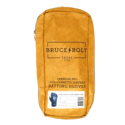 Bruce Bolt PREMIUM PRO Short Cuff Batting Gloves: Navy -Baseball Supply Store SC NVYG BAG