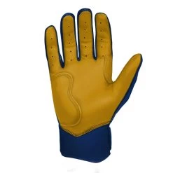 Bruce Bolt PREMIUM PRO Short Cuff Batting Gloves: Navy -Baseball Supply Store SC NVYG PALM