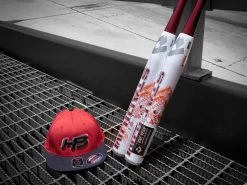 Headbanger Sports I8503 Cap America Flexfit Perforated Performance Hat: Red & Black -Baseball Supply Store STU HAT