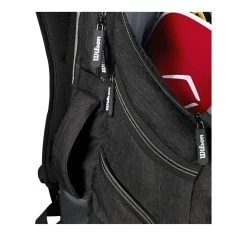 Wilson A2000 Players Backpack Bat Bag: WTA2000 -Baseball Supply Store WTA20BPBL 5 Wilson A2000 Backpack Black Silver Handle.png.cq5dam.web .1200.1200