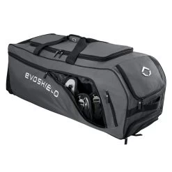 Evoshield Stone Wall Wheeled Bag (Multiple Colors): WTV9400 -Baseball Supply Store WTV9400GY 6 Evoshield Stonewall Wheeled Bag Catcher Pocket a.png.cq5dam.web .1200.1200