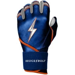 Bruce Bolt PREMIUM PRO NIMMO Long Cuff Batting Gloves: Mets Blue -Baseball Supply Store premium pro nimmo series long cuff batting gloves blue gloves brucebolt 261498