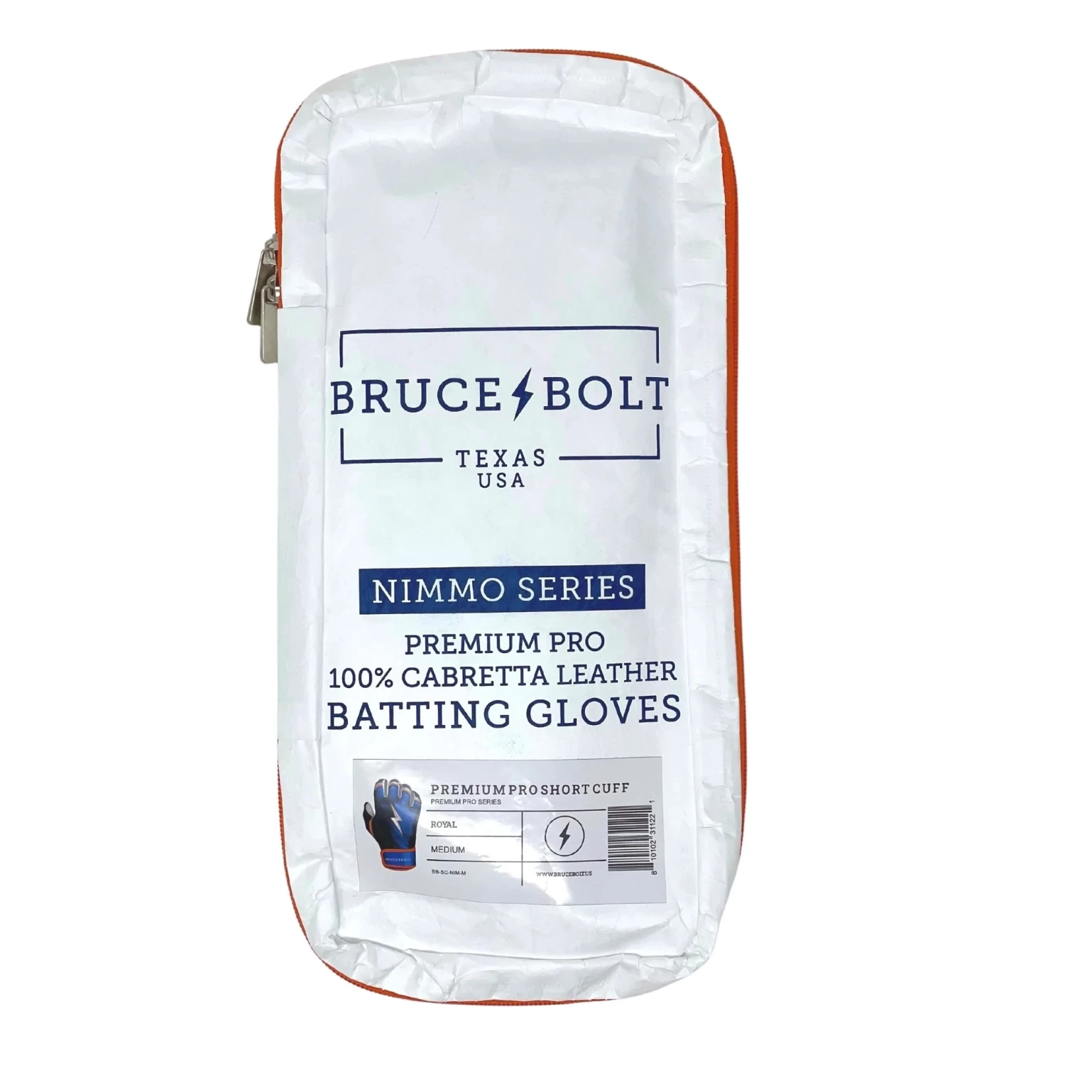 Bruce Bolt PREMIUM PRO NIMMO Short Cuff Batting Gloves: Blue 8 Bruce Bolt PREMIUM PRO NIMMO Short Cuff Batting Gloves: Blue - Image 8