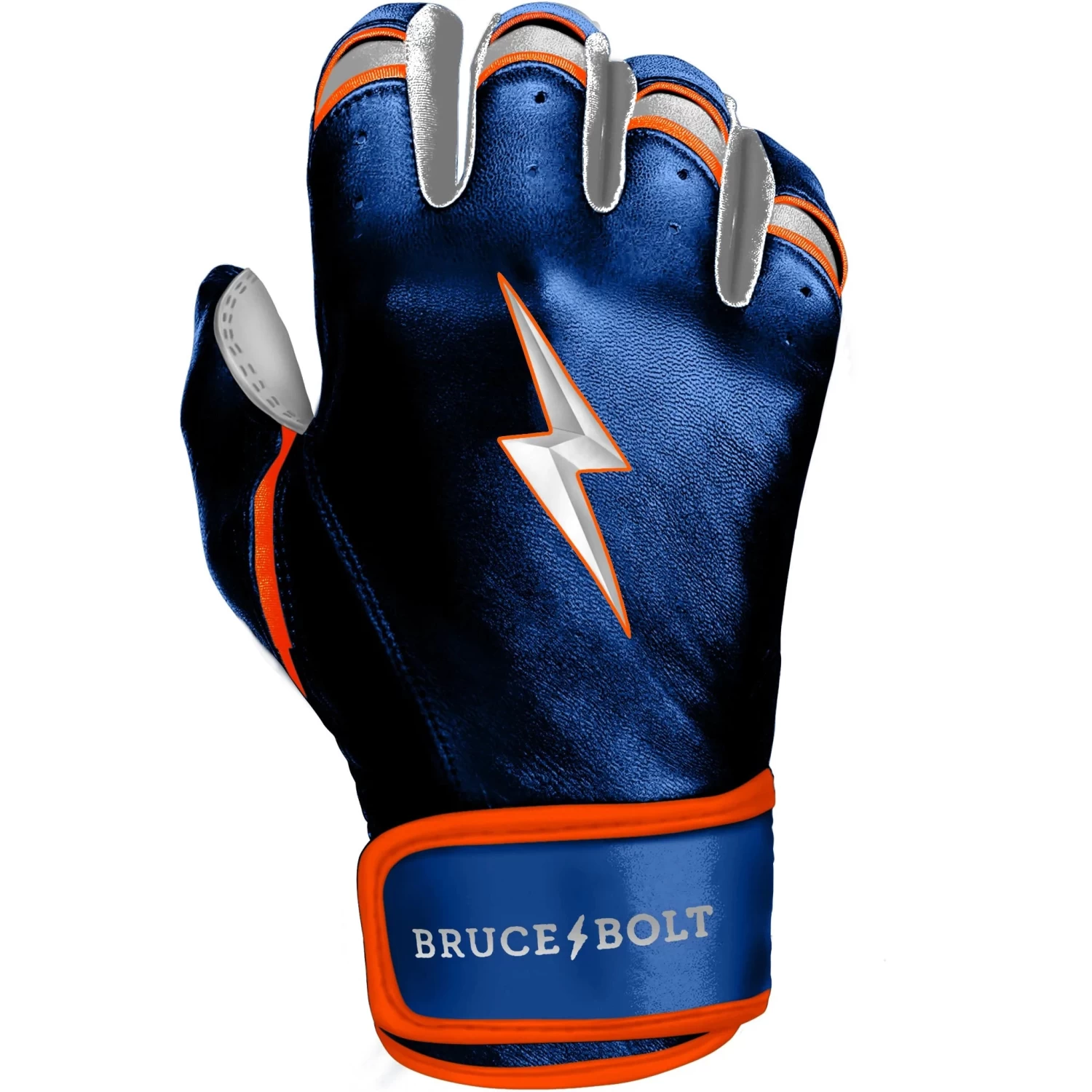 Bruce Bolt PREMIUM PRO NIMMO Short Cuff Batting Gloves: Blue 2 Bruce Bolt PREMIUM PRO NIMMO Short Cuff Batting Gloves: Blue - Image 2