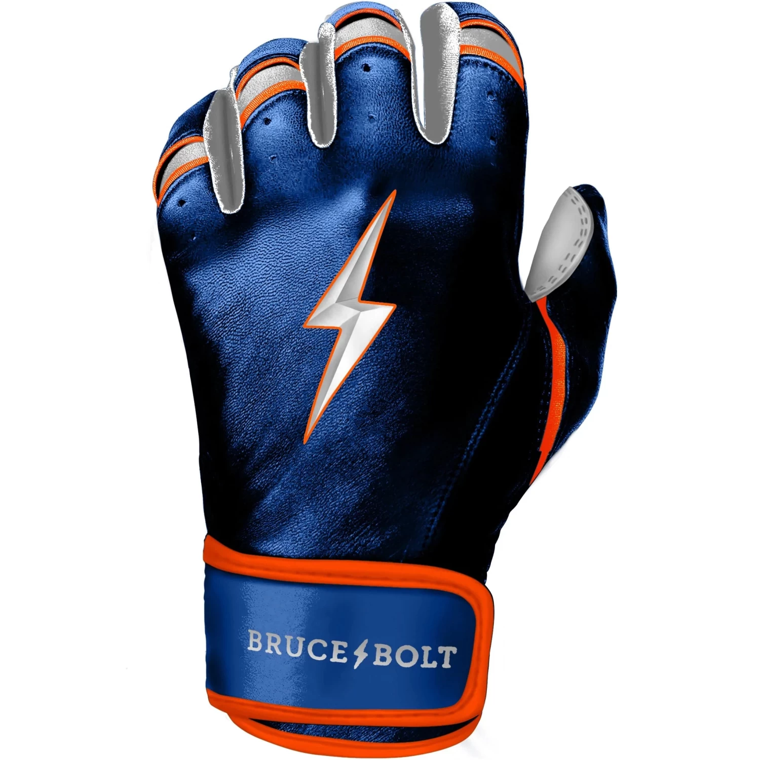 Bruce Bolt PREMIUM PRO NIMMO Short Cuff Batting Gloves: Blue 4 Bruce Bolt PREMIUM PRO NIMMO Short Cuff Batting Gloves: Blue - Image 4