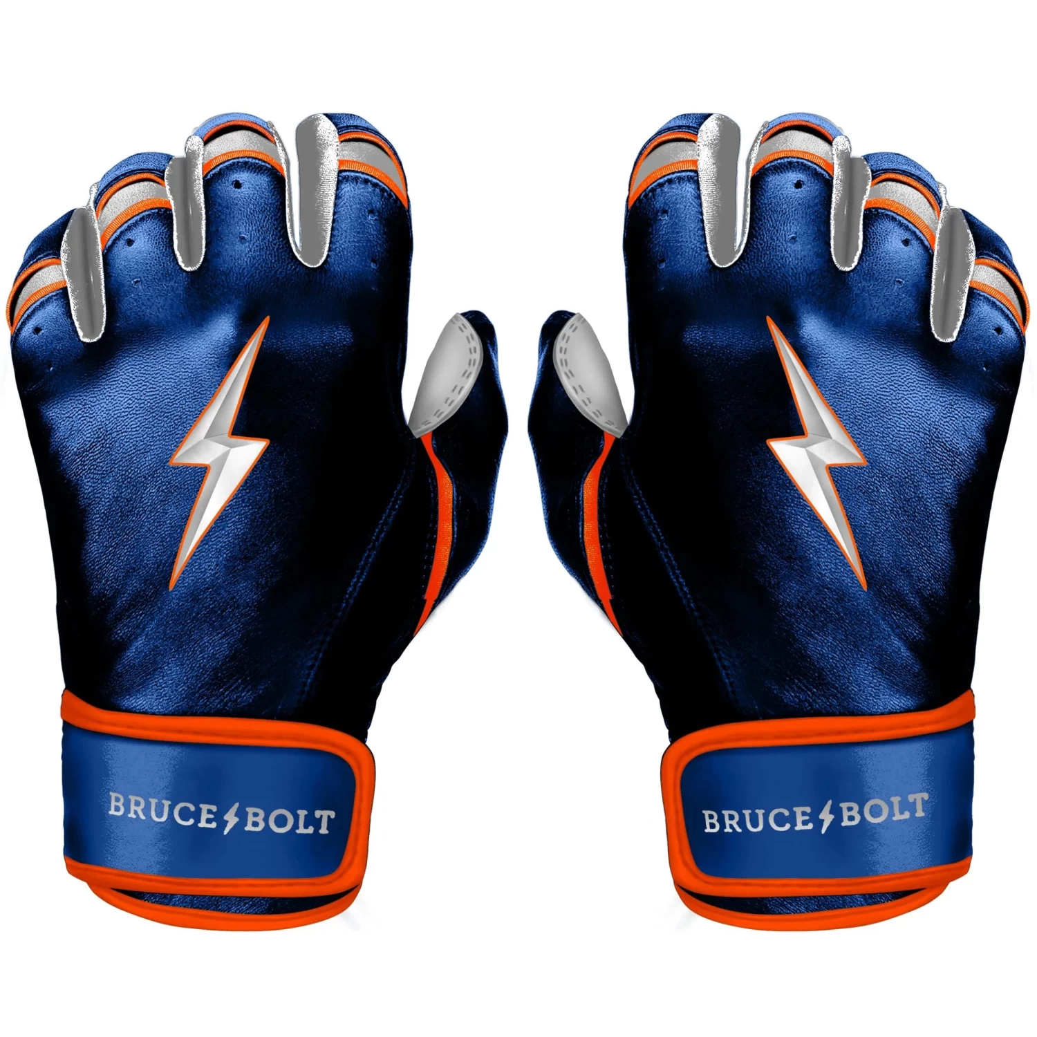 Bruce Bolt PREMIUM PRO NIMMO Short Cuff Batting Gloves: Blue 1 Bruce Bolt PREMIUM PRO NIMMO Short Cuff Batting Gloves: Blue