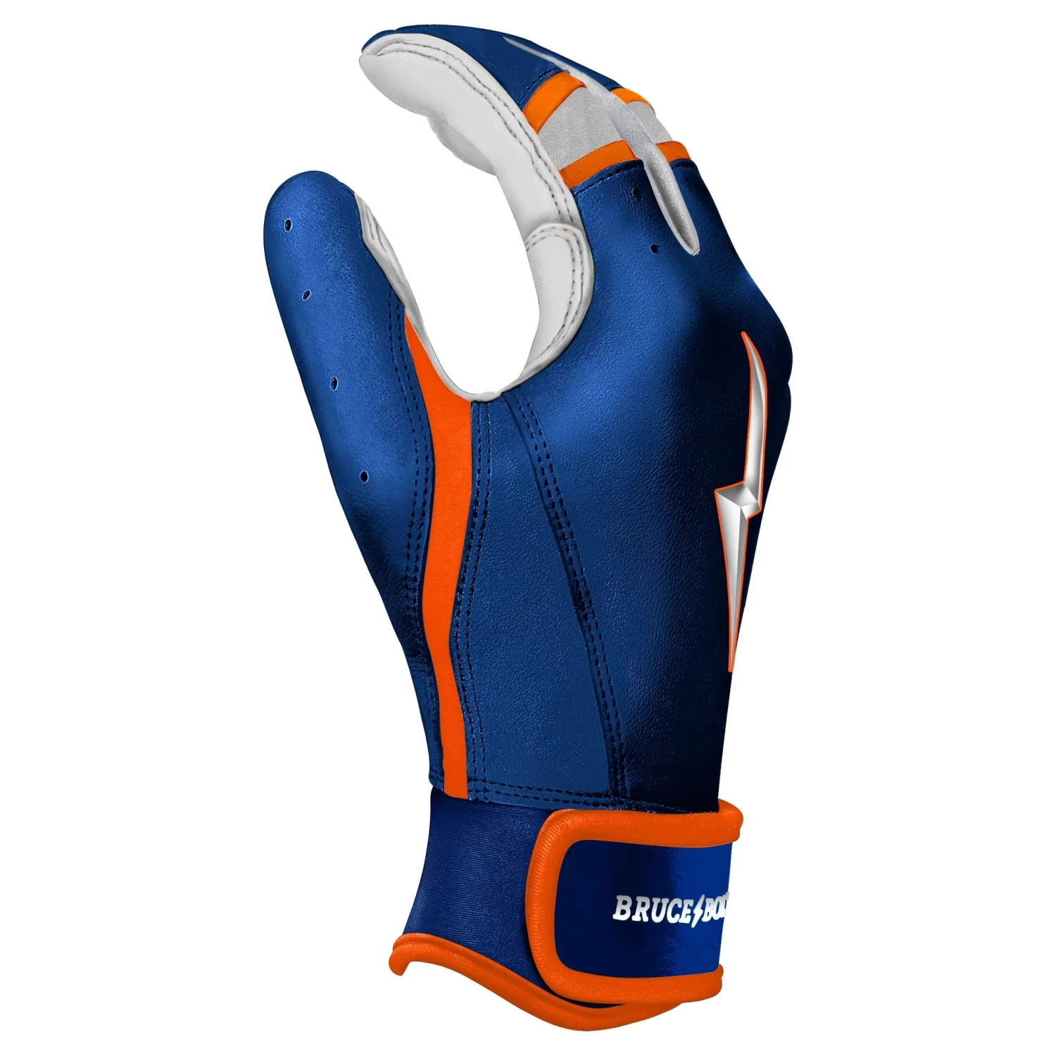 Bruce Bolt PREMIUM PRO NIMMO Short Cuff Batting Gloves: Blue 7 Bruce Bolt PREMIUM PRO NIMMO Short Cuff Batting Gloves: Blue - Image 7